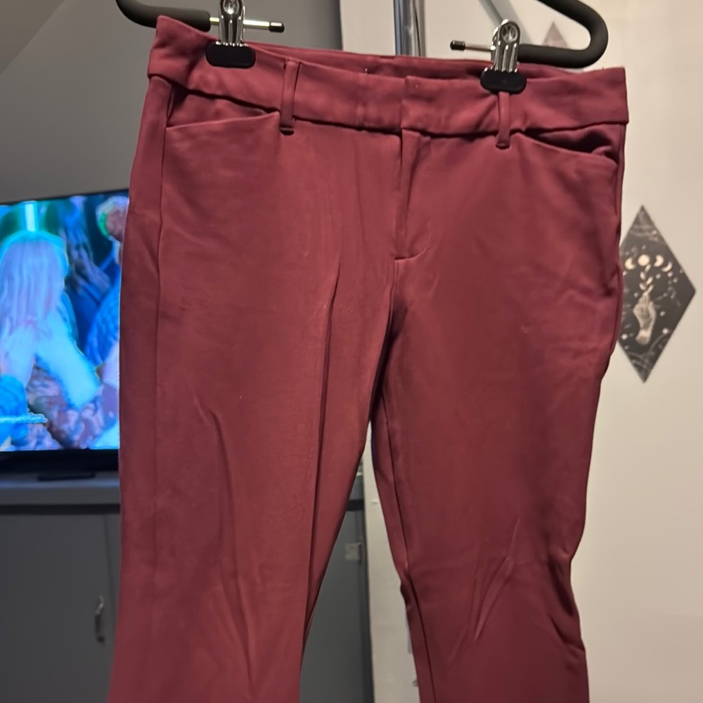 Old Navy Red Trousers with Structured Fabric and Classic Design